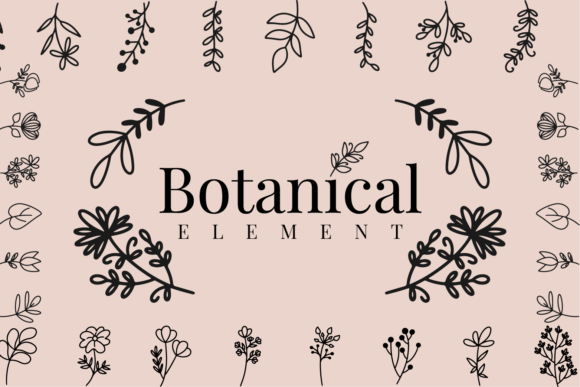 50 Vector Line Art Botanical Elements for Real Embroidery Projects