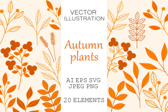 Autumn Plants SVG: A Subtle Embroidery Design for Romantic Projects