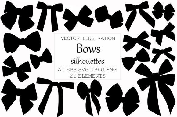 Bows Silhouettes: A Versatile Embroidery Design for Elegant Projects