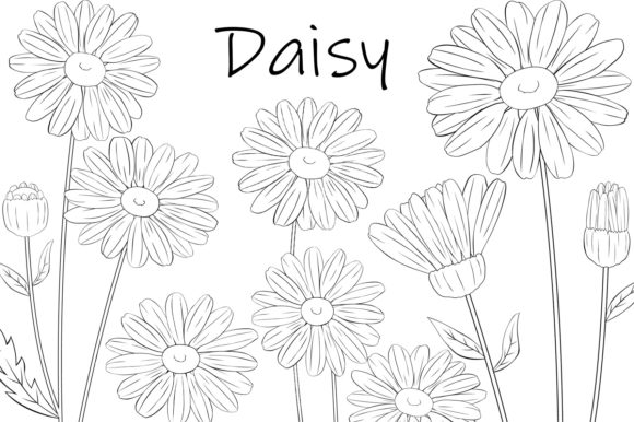 Daisy Graphics Daisy Line: A Subtle Embroidery Design for Real Projects