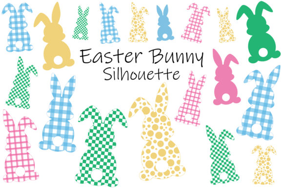 Easter Bunny Silhouettes: A Subtle and Romantic Embroidery Design