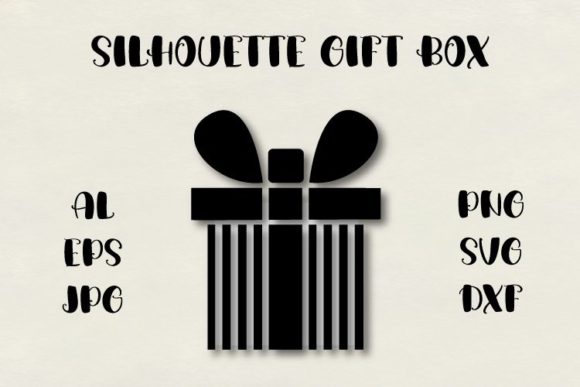 Gift Silhouette SVG for Real Embroidery Projects