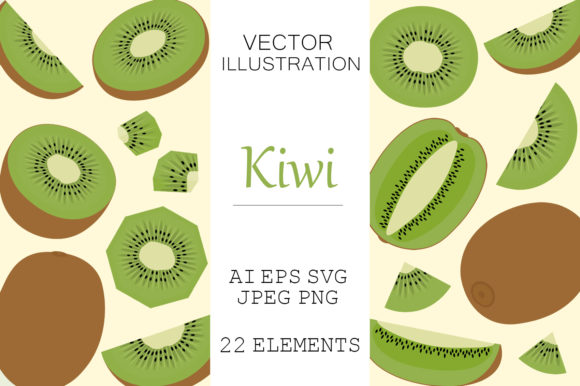 Kiwi Vector: A Delicate Embroidery Design for Subtle Projects