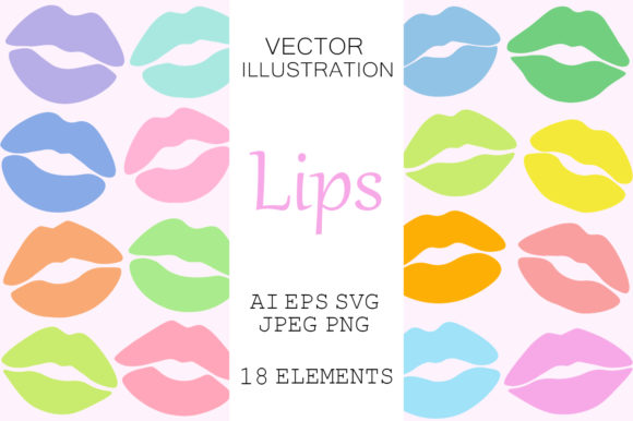 Lips Silhouettes: A Versatile Embroidery Design for Creative Projects