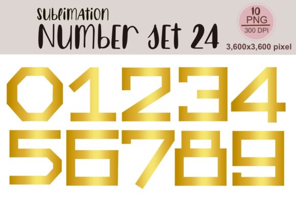 Sublimation Number Set 24, Gold Number Review for Real Projects