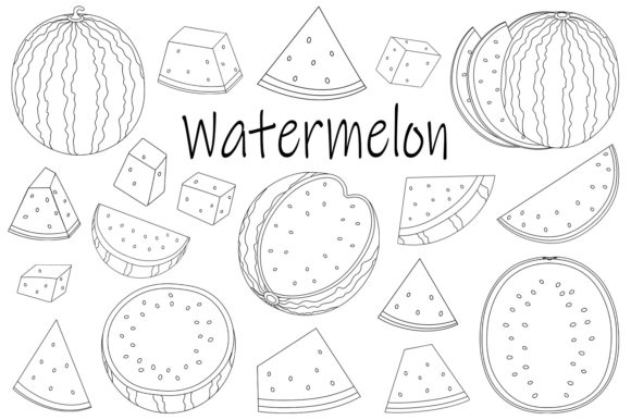 Watermelon Graphics: A Subtle Embroidery Design for Summer Projects