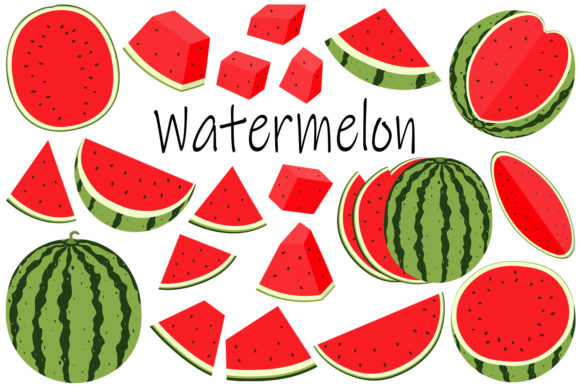 Watermelon Vector: A Subtle Embroidery Design for Summer Projects