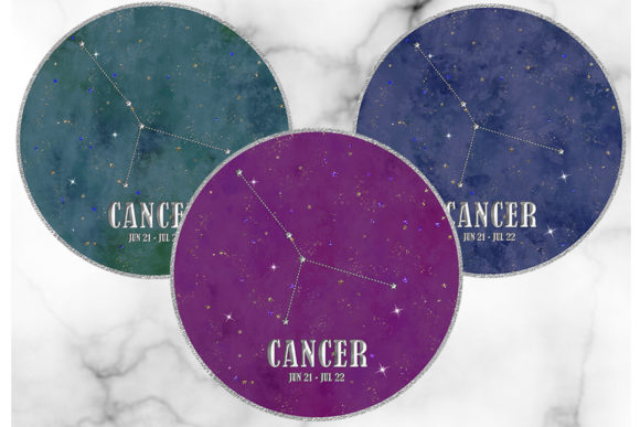 Zodiac Star Signs - Cancer for Real Embroidery Projects